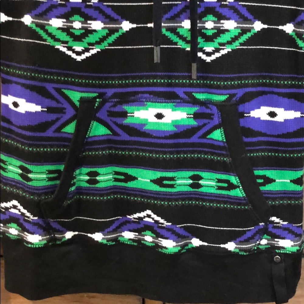Ralph Lauren Active WOMENS Black, Purple and Green Aztec Henley Pullover Sz S - Picture 5 of 5